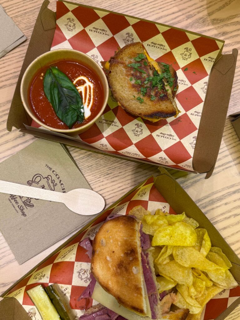 cheese melt and tomato soup, loaded reuben 